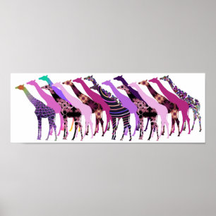 Pôster Lotes do design 2 dos girafas