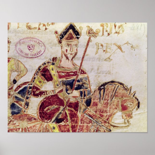 Poster Lothair I no seu cavalo (Frente)