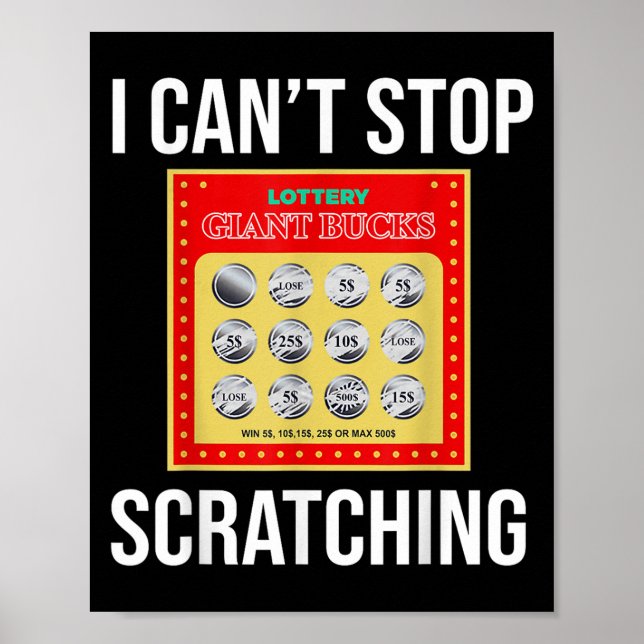 Poster Lottery I Can't Stop Scratching - Scratch Ticket  (Frente)