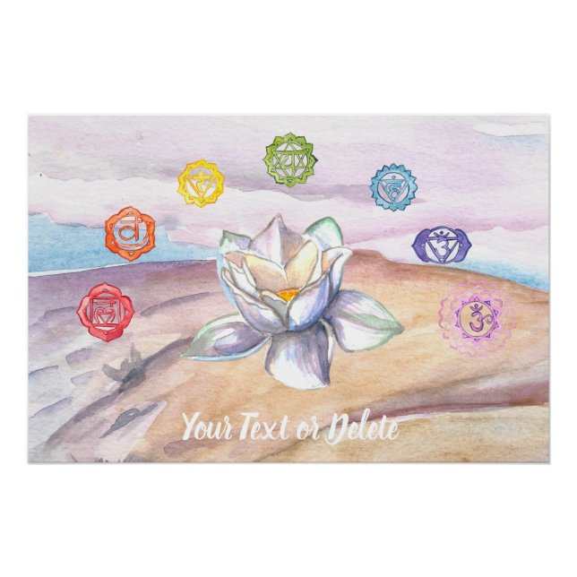 Pôster *~* Lotus Beach Chakra Art Painting (Frente)