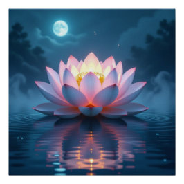 Pôster „Lotus – Blüte der Reinheit und Erleuchtung“