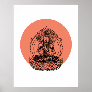 Poster Lotus Buddha