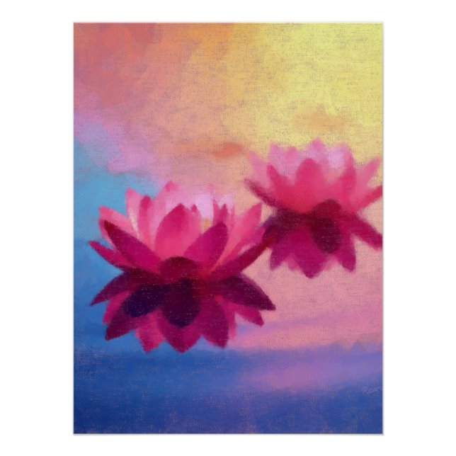 Pôster Lotus de água (Frente)