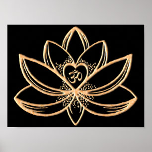 Poster Lótus Dourado