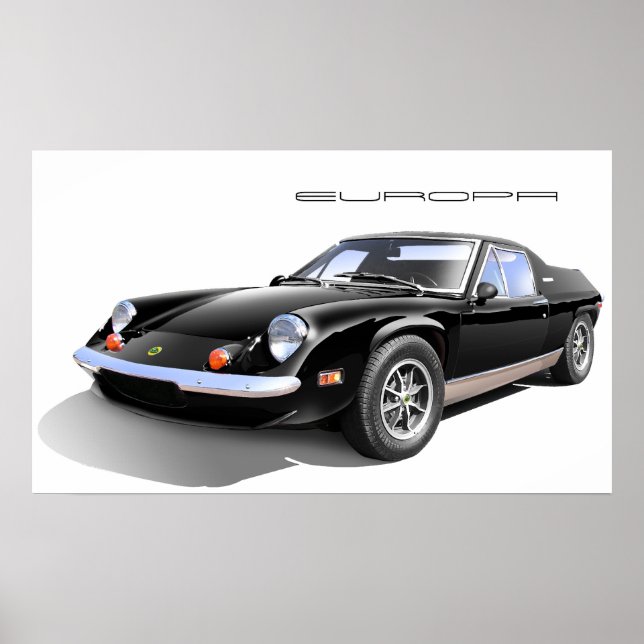 Poster Lotus Europa Black (Frente)