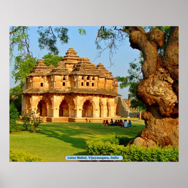 Poster Lotus Mahal, Vijayanagara, Índia (Frente)