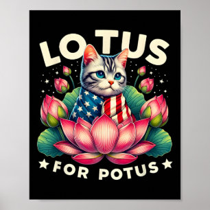 Poster Lotus Para Potus Kamala Harris Bandeiras Dos Eua