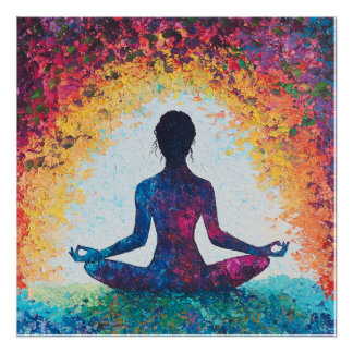 Pôster Lotus Pose Glossy Poster: Serenidade no Sangue