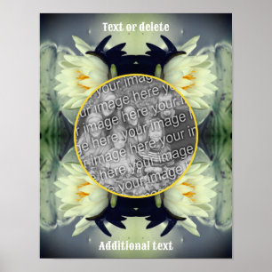 Poster Lotus Water Lily Flower Crie Sua Própria Foto