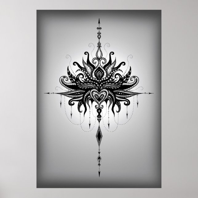 Poster Lotusmandala (Frente)