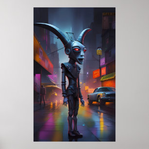 Poster Lou Cipher, soldado Cyborg Devil sobre o caso