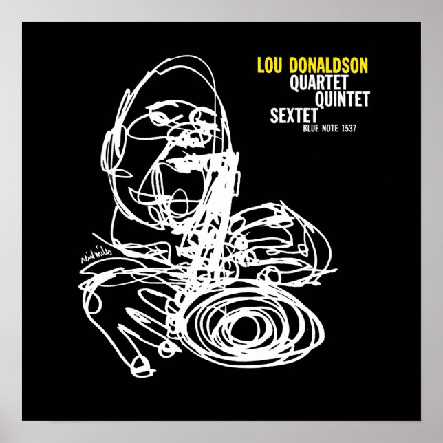 Poster Lou Donaldson Jazz Vintage (Frente)