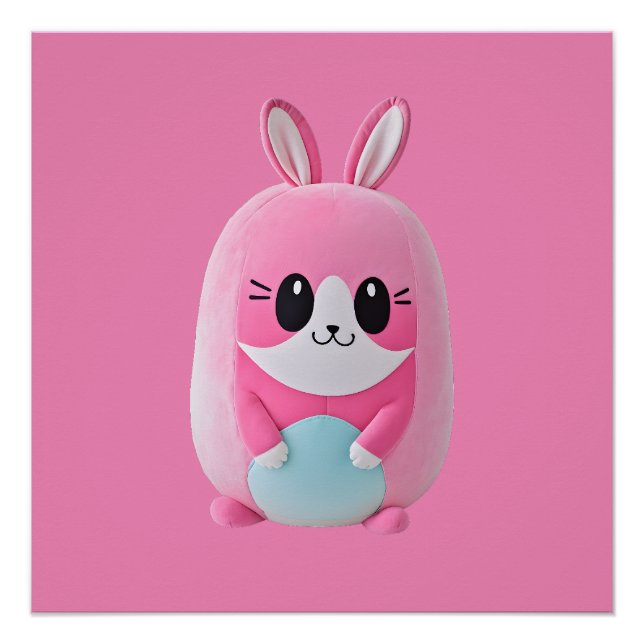 Pôster "Lou Lou". Uma fofinho, criatura rosa (Frente)