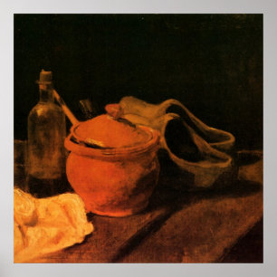 Poster Louça, Garrafa e Tamancos por Vincent van Gogh