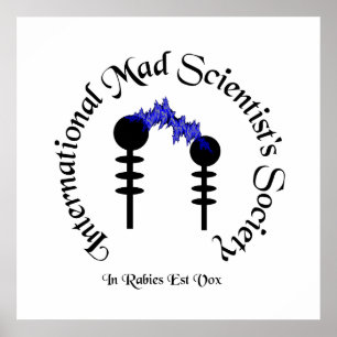 Poster louco do cientista
