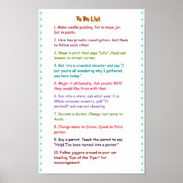 Poster Louco E Engraçado Tem De Fazer Brincadeiras Para F