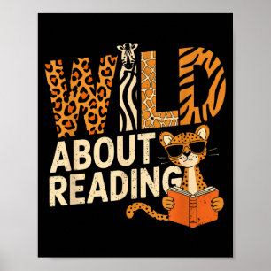 Poster Louco por ler livros amante do leitor bibliotecári
