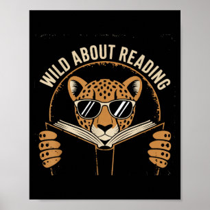 Poster Louco por ler livros leitor amante bibliotecário