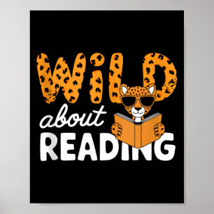 Poster Louco por ler livros leitor amante bibliotecário