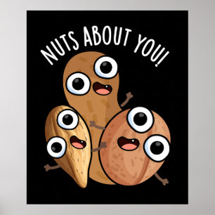 Poster Louco por Você Piadas de Nozes Divertidas Fundo Es