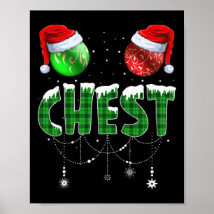 Poster Loucos de peito Casal de Natal Correspondente