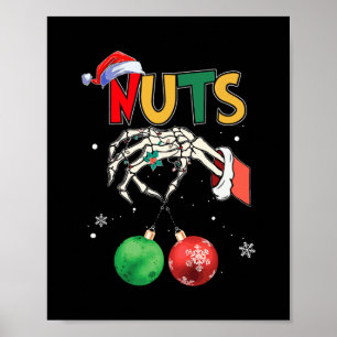 Poster loucos no peito que combinam castanhas engraçadas
