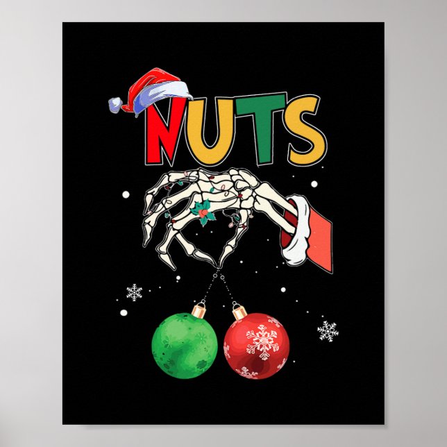 Poster loucos no peito que combinam castanhas engraçadas  (Frente)