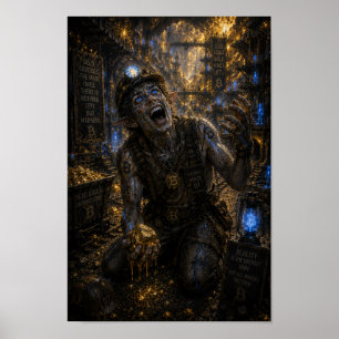 Poster Loucura / Minerador / Minas de Ouro