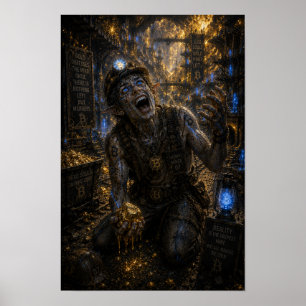 Poster Loucura / Minerador / Minas de Ouro