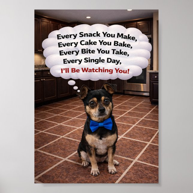 Poster "Louie está Observando Você" (Frente)