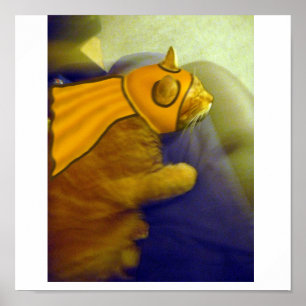 Pôster Louie o gato do gengibre como o capitão Me-Ow