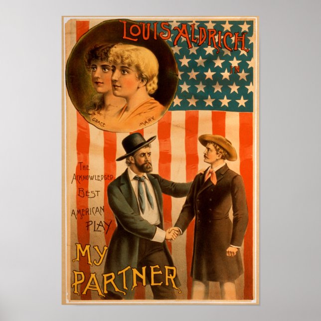 Poster Louis Aldrich no meu parceiro de teatro (Frente)