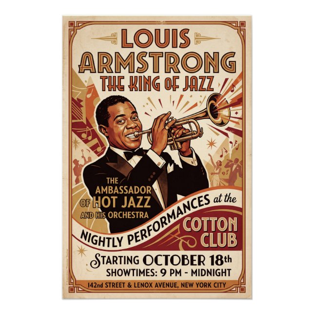 Pôster Louis Armstrong – King of Jazz  (Frente)
