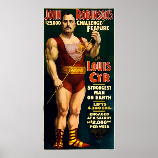 Poster Louis Cyr, o Homem Mais Forte da Terra (Frente)