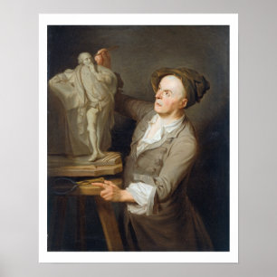 Pôster Louis-Francois Roubiliac (1695-1762) que modela