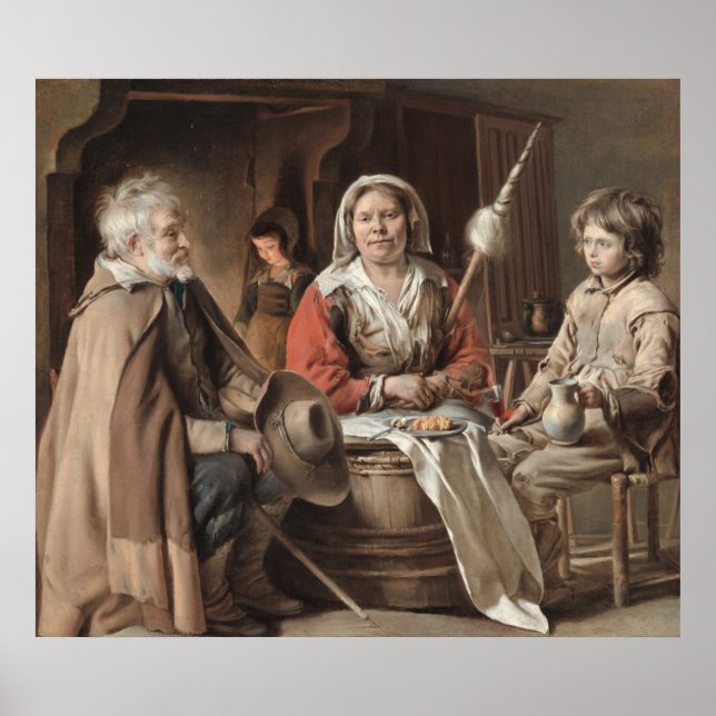 Poster Louis Le Nain - Peasant Interior Fine Art (Frente)