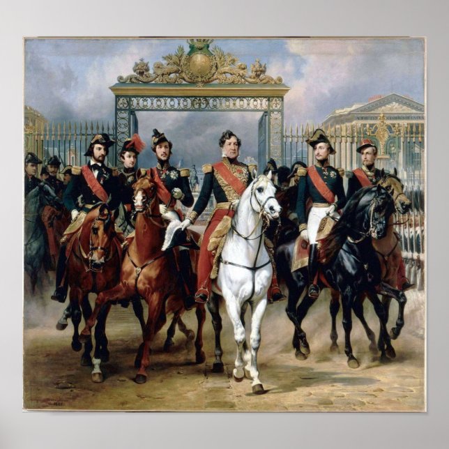 Poster Louis-Philippe à cheval du château de Versailles (Frente)