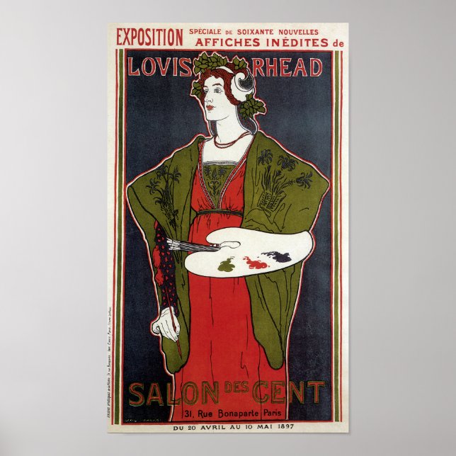 Poster Louis Rhead ~ Salon des Cent (Frente)