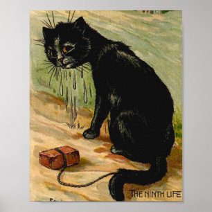 Poster Louis Wain Black Cat