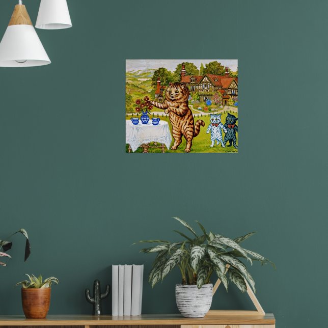 Poster Louis Wain - Dois Jarros de Leite, (Sala de Estar 1)