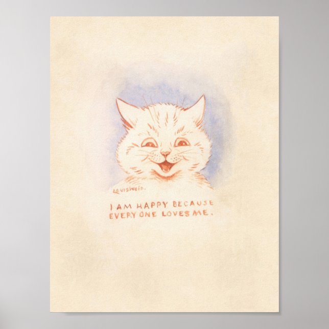 Poster Louis Wain - Estou Feliz Porque Todos Me Ama (Frente)