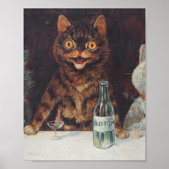 Poster Louis Wain Fumando E Bebendo (Frente)