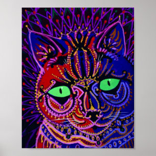 Poster Louis Wain Psychedelic Cat