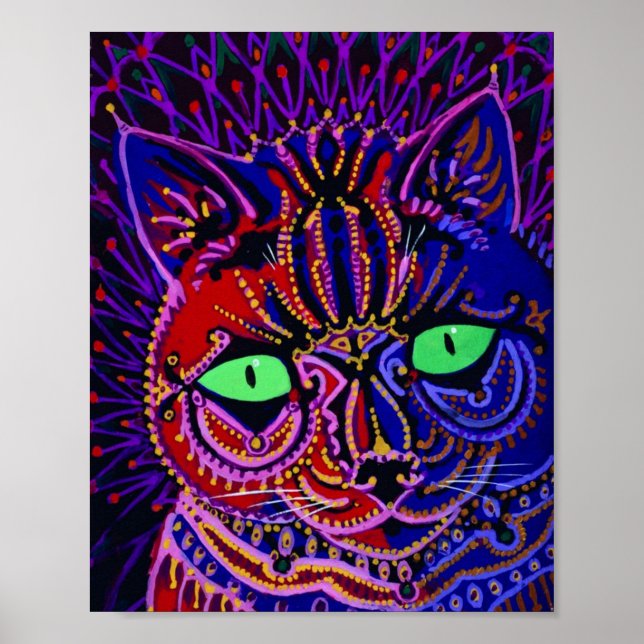 Poster Louis Wain Psychedelic Cat (Frente)
