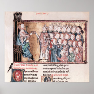 Pôster Louis X Stubborn Giving the Charter to