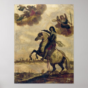 Pôster Louis XIII no cerco de La Rochelle