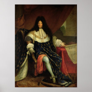 Pôster Louis XIV que guardaram um plano do Maison Royale