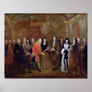 Pôster Louis XIV  welcomes the Elector of Saxony