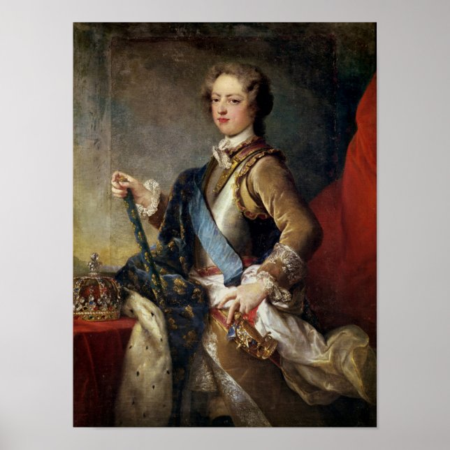 Pôster Louis XV  aged 15, after 1725 (Frente)
