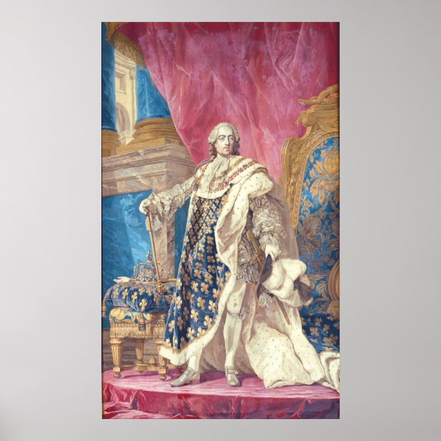 Pôster Louis XV em Robes de Coronação (Frente)